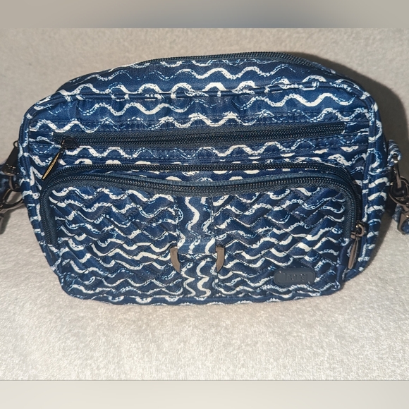 lug Bags Lug Carousel Convertible Belt Rfid Crossbody Wavy Navy